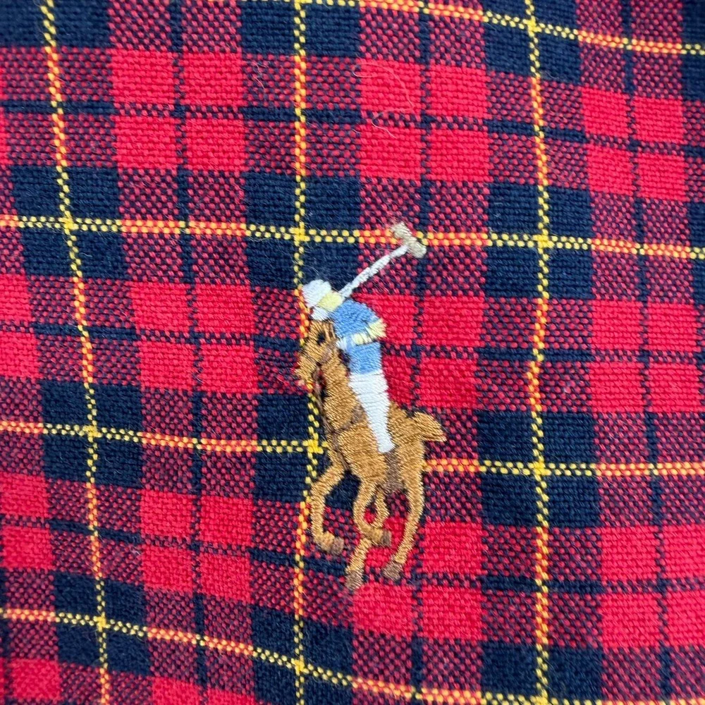 Polo Ralph Lauren Mens XL Classic Fit Red Plaid Button Down Shirt Long Sleeve